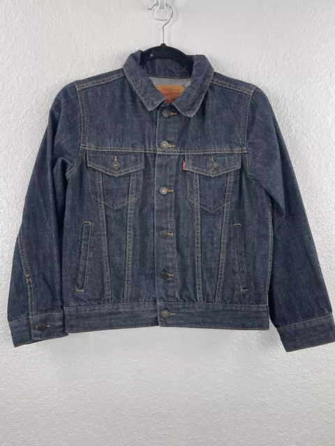 Levi Strauss & Co. Boys Size Medium 10-12 Blue Denim Jean Jacket 100% Cotton