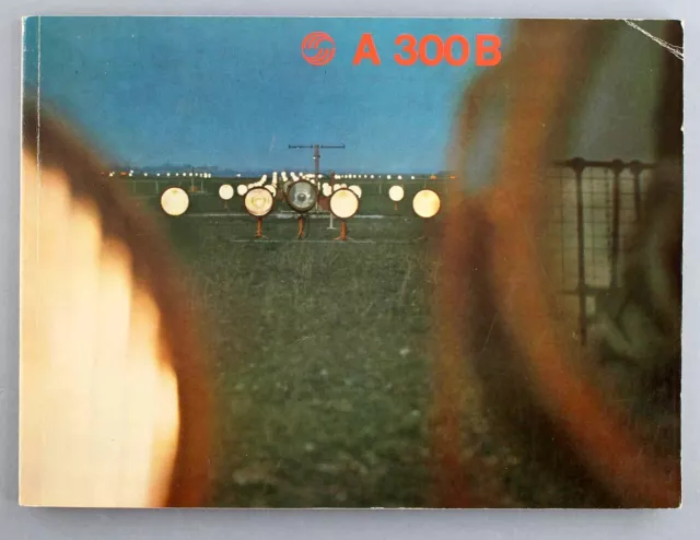 Airbus A300B Manufacturers Sales Airline Brochure 1969 Seat Maps Cutaway