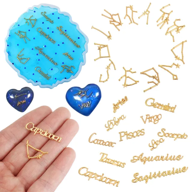 Accessories Twelve Zodiac Signs Resin Fillers 12 Constellations Alloy Charms