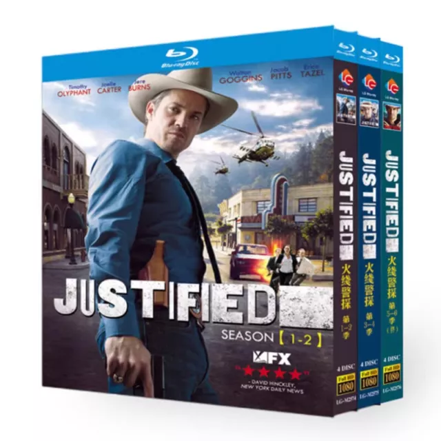 Justified : Seasons 1-6 Complete TV Series Box Set 12 Disc Blu-ray BD All Region