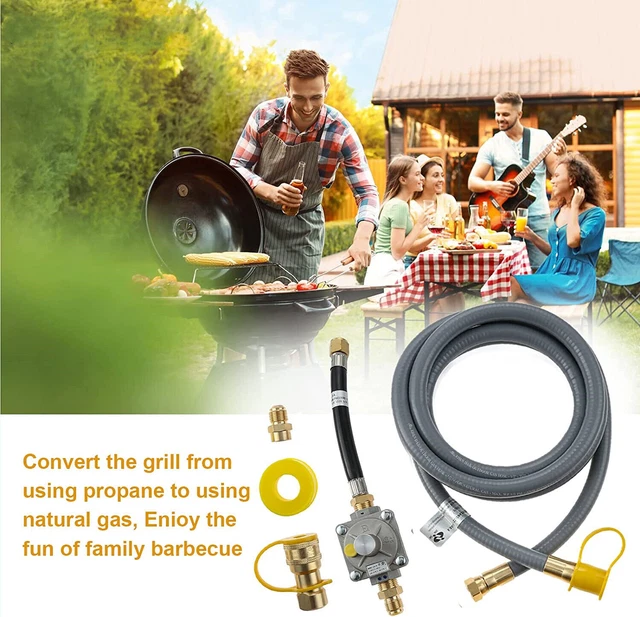 10FT NATURAL GAS Quick Connect Hose Quick Connector Gas Grill