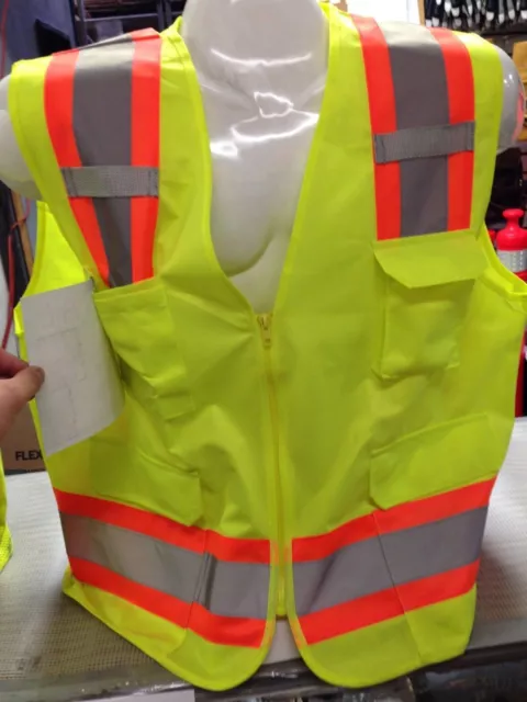 LARGE  ANSI CLASS 2  Bordered Reflective Tape/  High Visibility Safety Vest