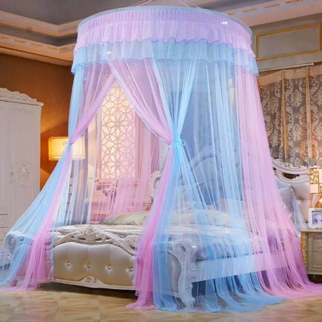 Double Color Hung Mosquito Net Princess Bed Curtain Foldable Canopy On The Bed