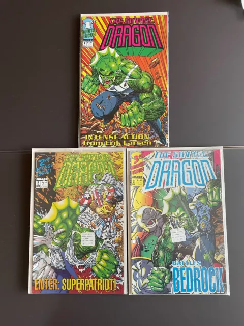 1992 IMAGE COMICS THE SAVAGE DRAGON MINI SERIES #1-3 COMPLETE SET High Grade