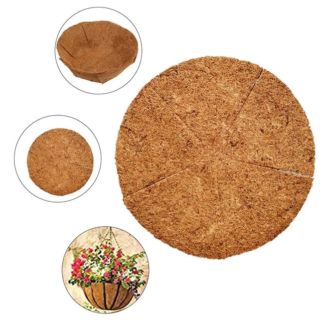 TINGMEI Doublure Demi-ronde En Fibre De Coco Pour Panier Suspendu Mural En Fibre De Coco Pour Pot De Fleurs De Jardin (40 Cm TINGMEI Doublure Demi-ronde En Fibre De Coco Pour Panier Suspendu Mural En Fibre De Coco Pour Pot De Fleurs De Jardin (40 Cm