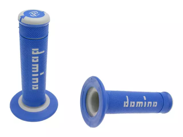 Griffe Satz Griffgummis Domino A190 Off-Road blau / grau