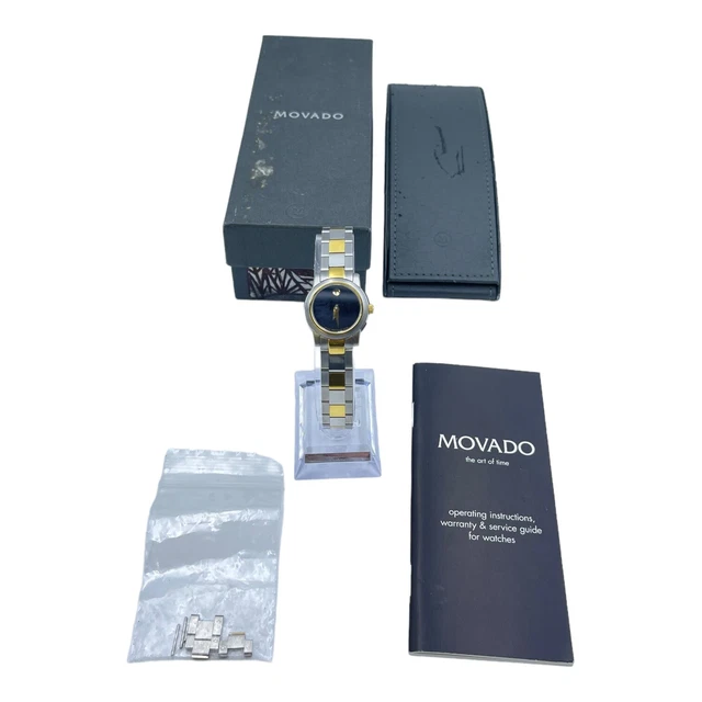 Movado Museum 81 E4 1846 Two Tone Ladies Watch New Battery
