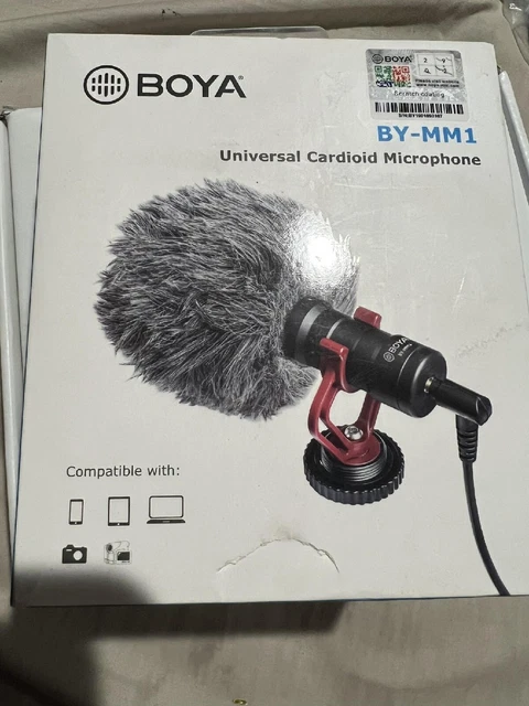 BOYA BY-MM1 UNIVERSAL Cardioid Shotgun Microphone Nikon Canon Smart Phones! DSLR