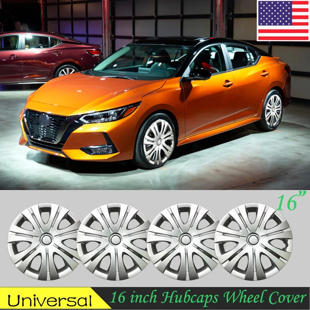 For Nissan Sentra SV 16" Hubcaps Wheel Cover Snap On Hub Caps R16 Steel Wheel