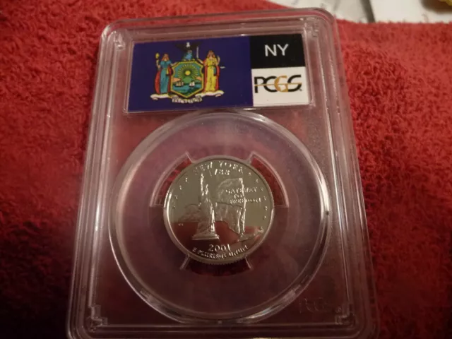 2001 s silver New York statehood quarter PCGS PR 69 DCAM