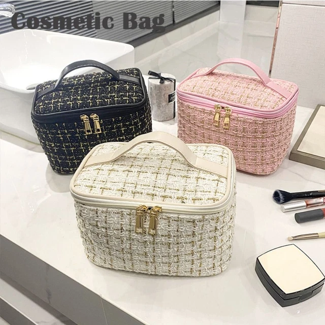 de toilette Sac cosmétique de voyage Tissage Grande capacité Sac de maquillage
