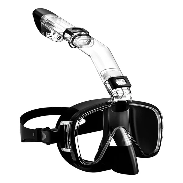 Snorkel Foldable Diving Set with Dry Top System and Camera Mount, -Fog Prof W7V3