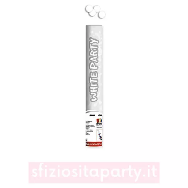 Cannone Sparacoriandoli Bianchi 40cm - White Party matrimonio wedding festa