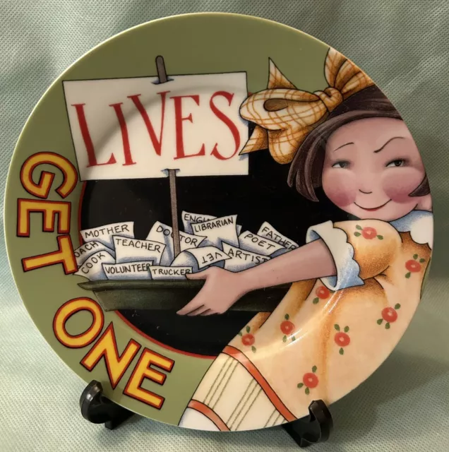 Mary Engelbreit-Lives Get One-Pastry Plate 2001-8"