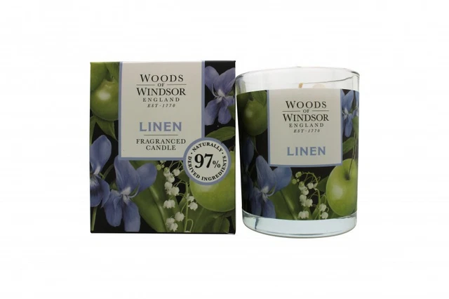 Woods Of Windsor Linen Candle. New. Free Shipping