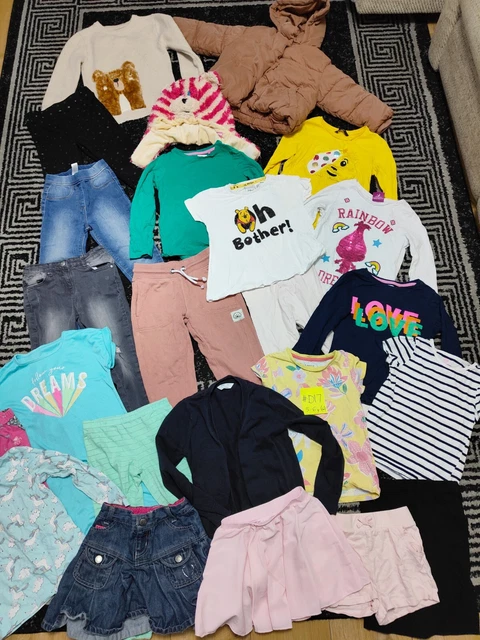#D17 Enorme pacchetto di vestiti per ragazze 5-6 anni GEORGE NEXT PRIMARK NOTMEG DISNEY