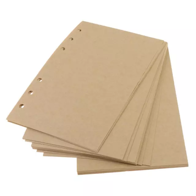 80 Sheets Loose-leaf A6 Sizer 6-Holes Notebook Planner Filler Kraft Papers