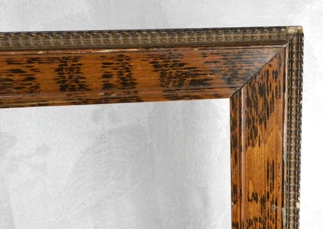 Vtg Wooden Picture Frame 17.5" x 22.25" Brown Elegant No Glass For 15" x 19.75"