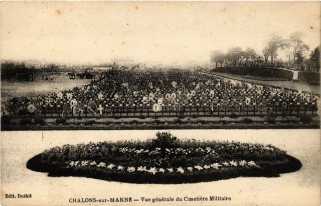 CPA CHALONS-sur-MARNE - General view of the Military Cemetery (743038)