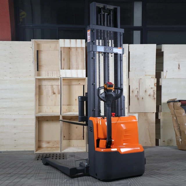 Tory Carrier 130" Max. Lift Fully Power Electric Walkie Stacker 2640lb Load Cap.