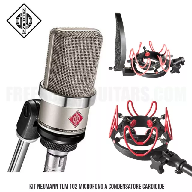 Kit Neumann Tlm 102 Microfono A Condensatore Cardioide Professionale Da Studio