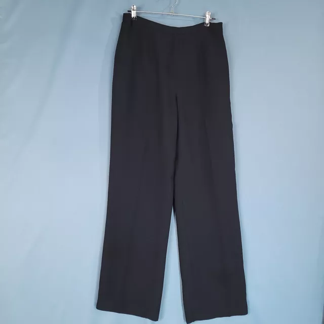 Talbots Women's Dress Casual Pants Lined Straight Leg High Rise Black Size 12