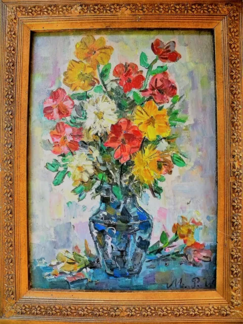 Max PEIFFER-WATENPHUL ALEMANIA 1896-1976 BODEGON EXPRESIONISTA JARRON DE FLORES