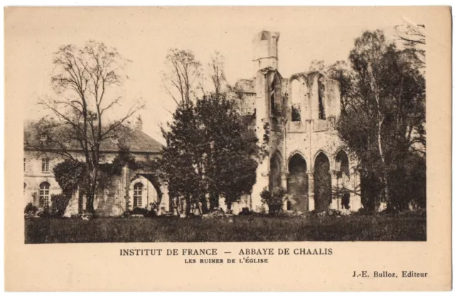 CPA 60 - ABBAYE DE CHAALIS (Oise) - Les Ruines de l'Eglise - Institut de France