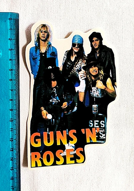 VERY RARE STICKER Guns 'n' Roses Original Adhesive 80's Vintage Music £ ...