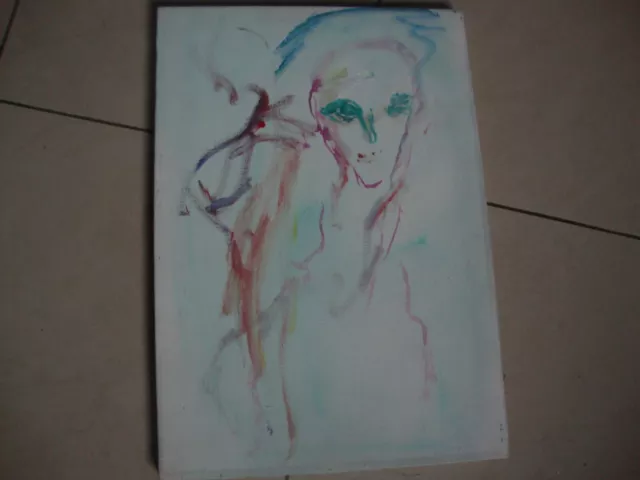 Ernesto Treccani Olio Tecnica Mista Su Tela Cartiglio E Timbro Galleria
