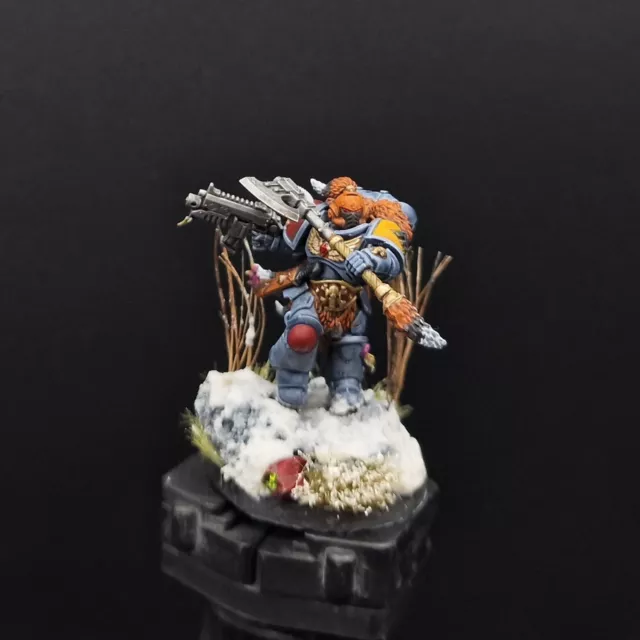 Pro Painted Warhammer 40k Space Wolves Captain Kitbash Umbau Spiele Workshop