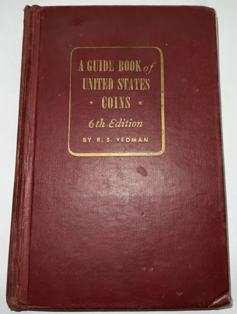 1953-54 GUIDE BOOK OF UNITED STATES COINS 6th  BOUND UPSIDE DOWN "RARE"