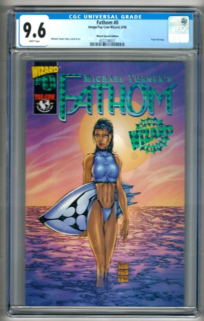 Fathom #0 (1998) CGC 9.6  White Pages  Michael Turner "Wizard Special Edition"