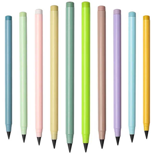 Lápiz eterno de aleación lápices sin tinta reutilizables para niños lápices de metal sin