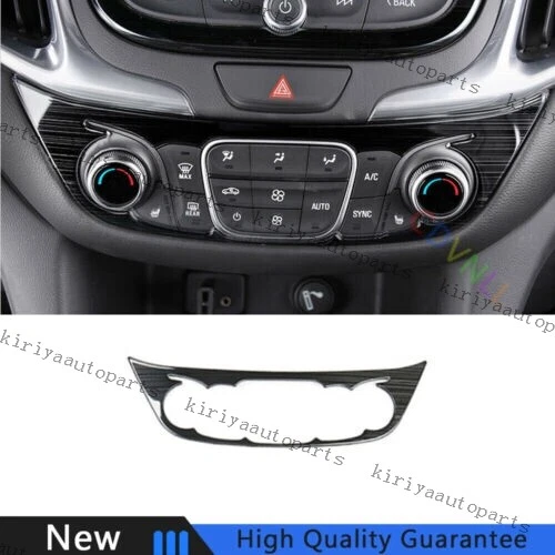 For Chevrolet 18-21 Equinox Black Titanium Console AC Button Control Frame Trim
