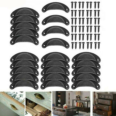 12pcs Cup handle Shell Pull Kitchen Cupboard Cabinet Door Furniture Drawer