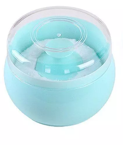 Gejoy 2 Sets After-Bath Powder Puff Box Empty Body Powder Container with  Bath Powder Puffs and Sifter for Home and Travel