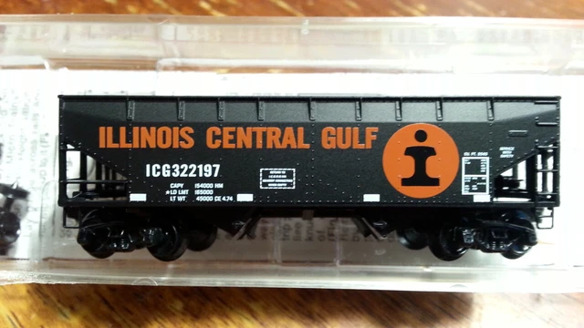 MTL Micro Trains 05500140 ICG ILLINOIS CENTRAL GULF 33’ Twin Bay Hopper #322197