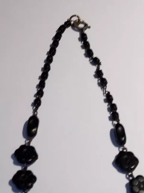 S3/ Petit  Collier / Ras De Cou / Fleur Noir/ Deuil / Gothique