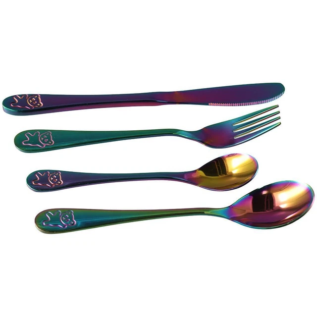 Silit Pezzy Set De 4 Couverts Pour Enfant En Acier Inoxydable, Couverts