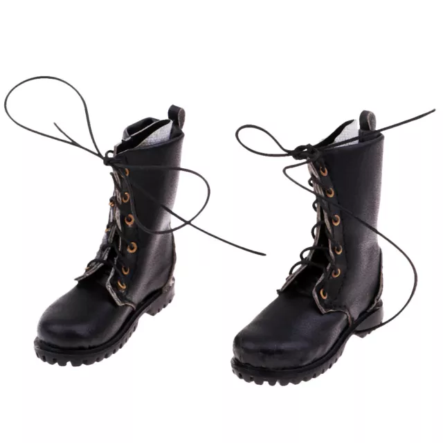 1/6 Scale Male Boots Shoes Toy for 12" Phicen Action Figure Black
