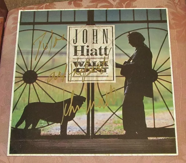 JOHN HIATT - PROMO Poster Flat - 1995 - Walk On - Autograph - Signed -Photo-Pass