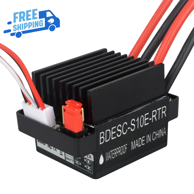 For RC Boat Car Double Way 320A ESC Brush Motor Speed Controller w/ Cooling Fan