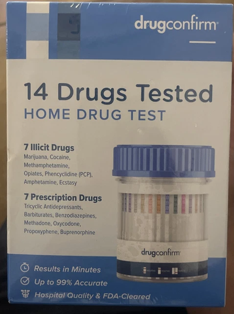 Drugconfirm 14 medicamentos probados en casa prueba de drogas hasta 99% de acceso VENCIMIENTO: 31/07/23 SELLADO