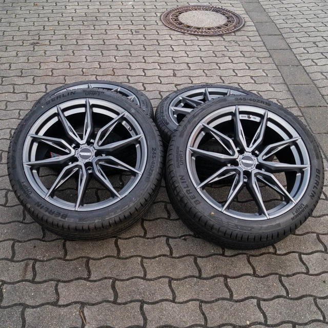 19 Pollici Ruote Estive RW02 per BMW 7er G11 G12 M Pacchetto Cerchi Grigio Opaco