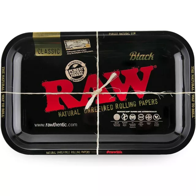 RAW Rolling Tray Raw Mixed Products Limited Edition Metal Tray Gold Stamp