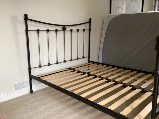 Iron Back Frame VICTORIAN STYLE BLACK Iron Bed Frame - King size £150.00 - PicClick UK