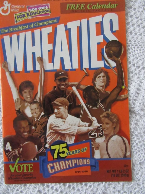 Wheaties Cereal Calendar from 1999 with poster