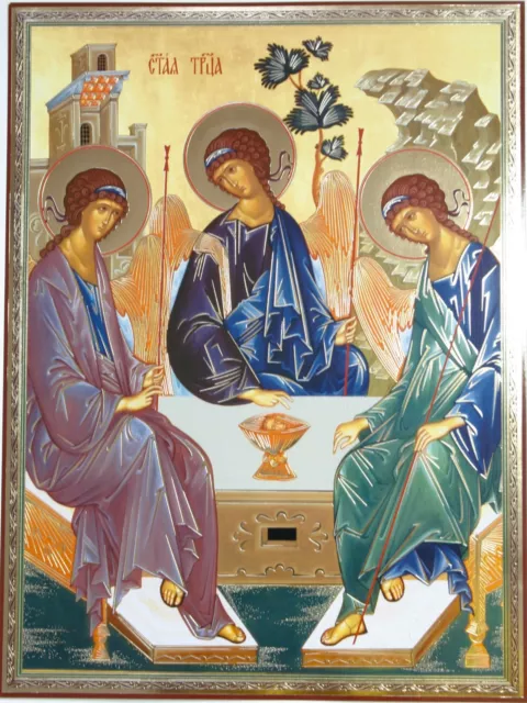 Holy Trinity Andrey Rublev Christian Icon Святая Троица Рублева Икона 30х40cm