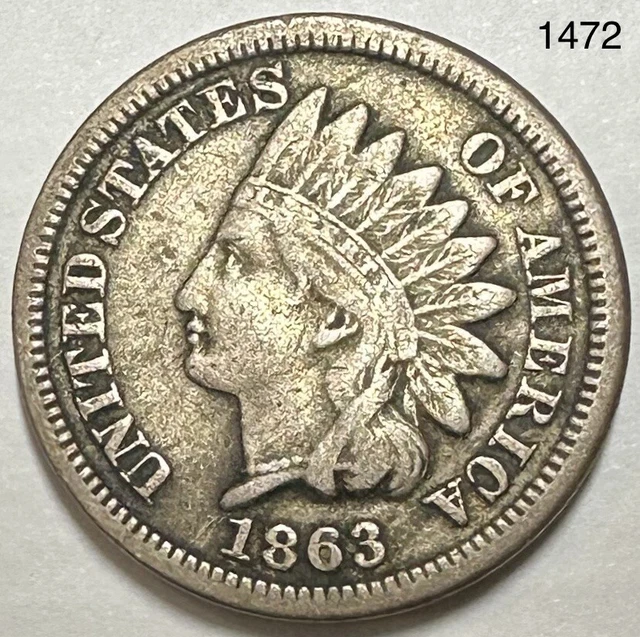 1863 Indian Head Penny Cent (We combine orders)